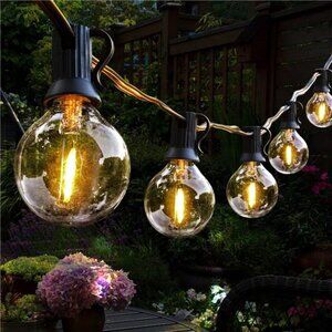 100ft Outdoor String Lights Waterproof Patio Lights,Shatterproof Led Globes